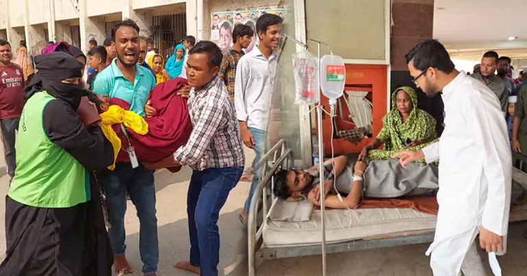 হাসপাতালে আহত শ্রমিকদের ভিড় ও চিকিৎসা কার্যক্রম